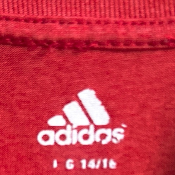 adidas Red Chicago Cubs Graphic Print Short Sleeve Tee Size Large - Picture 4 of 5